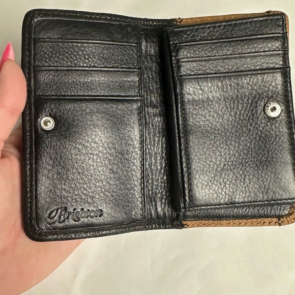 Brighton Black and Tan Wallet with Studded Details - Picture 6 of 6